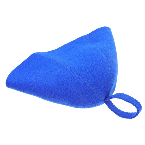 Blue wool sauna hat - blue,