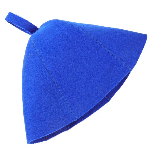 Blue wool sauna hat - blue,