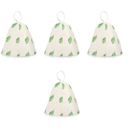 4pcs white sauna hats - sauna, felt