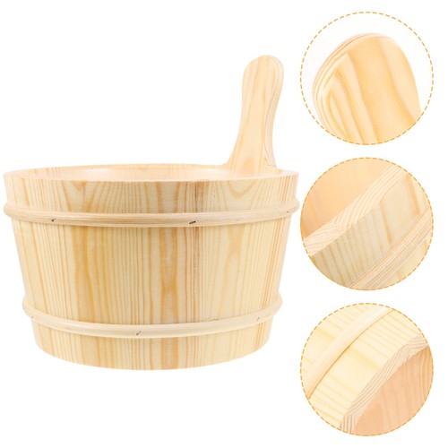 Sauna bucket wooden tub - wooden, set