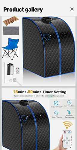 Portable wet steam - sauna, tent